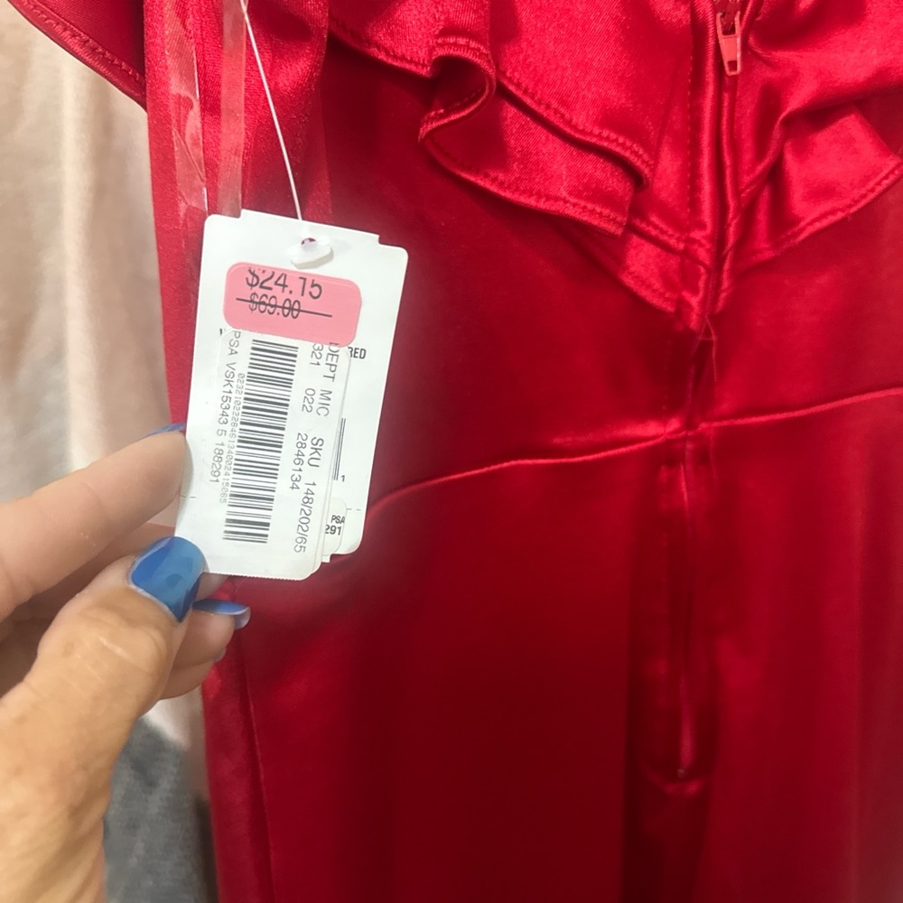 Chic Red Mini Dress - Picture 3 of 4
